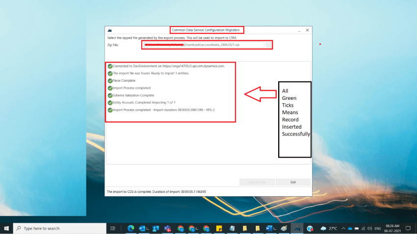 Import Data File into Dynamics D365 Environment using Data Migration Utility